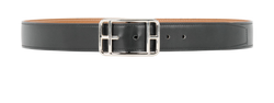 Hermès Quentin Buckle Belt, Leather, Black, B/DB, Sz 95, 1*