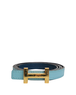 Hermes Focus Riverside Belt, Leather, Blue, 13MM, DB, 2*
