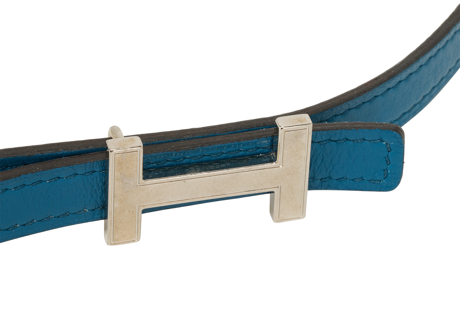 Hermes 13mm Reversible H Buckle Belt, &pound;395, Accessories, Blue/White, Leather, Other view