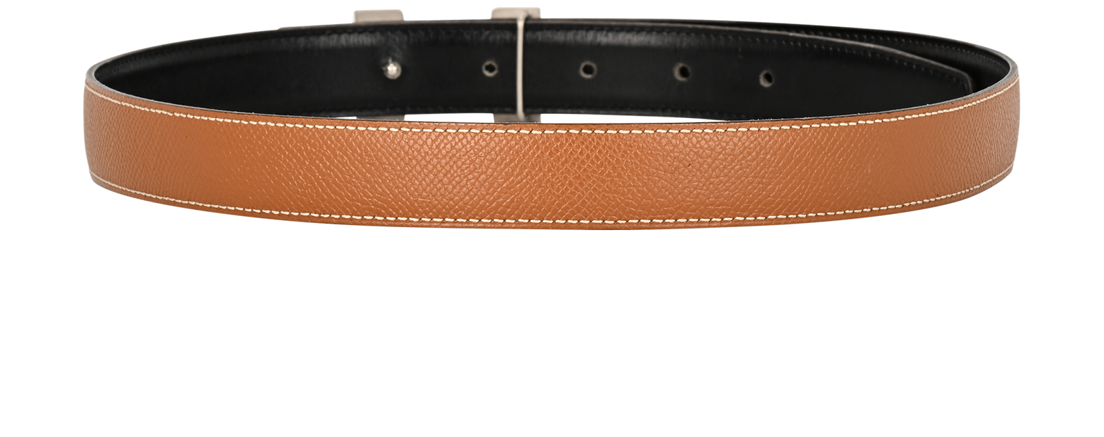 Hermes H Buckle Reversible Slim Belt, &pound;250, Accessories, Black/Brown, Leather, Other view