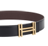 Hermes H Au Carre Reversible Belt, &pound;290, Accessories, Black/Brown, Leather, Other view