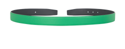 Hermes Reversible Belt Strap, Leather, Green/Black, X TY, Sz95, 3*
