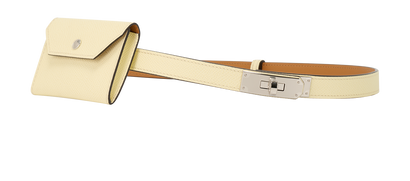 Hermes Kelly Pocket 18 Belt, &pound;1,100, Accessories, Cream, Leather, Front view