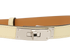 Hermes Kelly Pocket 18 Belt, &pound;1,100, Accessories, Cream, Leather, Other view