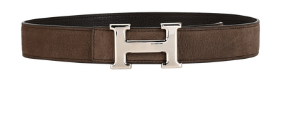 Hermes 32MM H Buckle Reversible Belt, &pound;450, Accessories, Brown, Leather, Front view