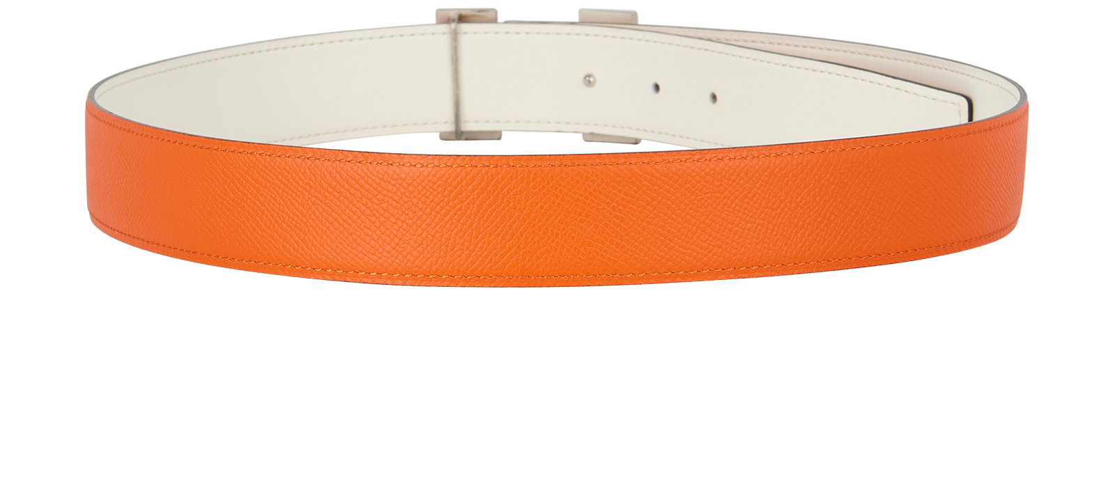 Hermes Reversible H Belt, &pound;320, Accessories, Orange/White, Leather, Other view