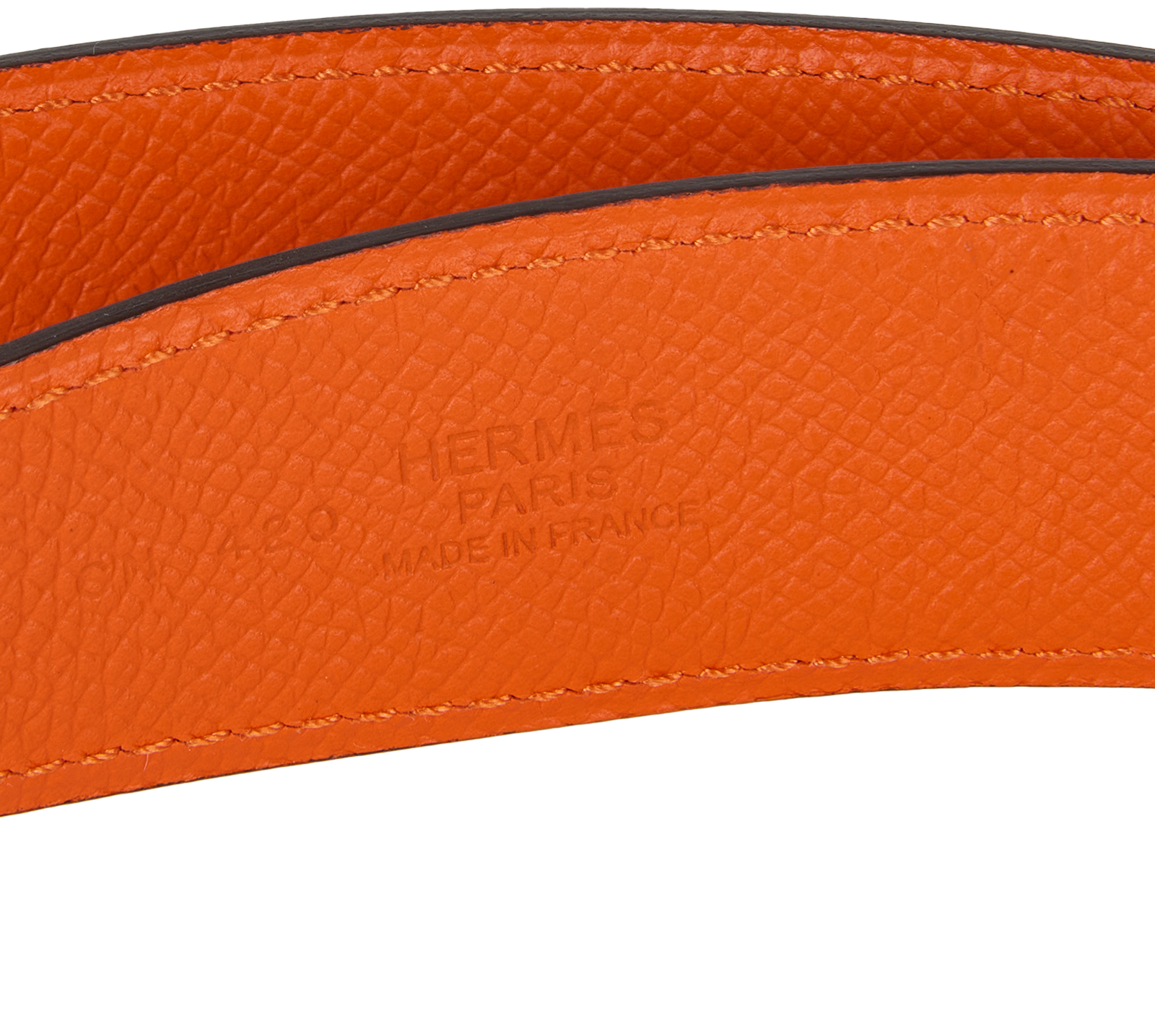 Hermes Reversible H Belt, &pound;320, Accessories, Orange/White, Leather, Other view