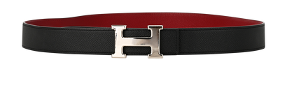 Hermes H Reversible Belt, &pound;450, Accessories, Black/Red, Leather, Front view
