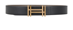 Hermes Mini Constance Belt, Swift/Epsom, Blk/Beige, [N](2010), 70CM, B,2*