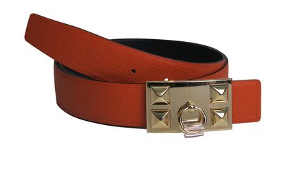 Hermes Reversible 32 CDC Buckle Belt, front view
