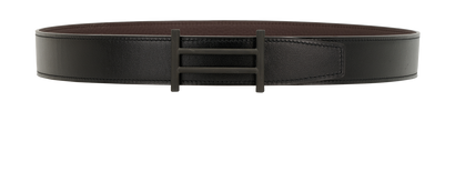 Hermes Rider Buckle Reversible Belt, &pound;495, Accessories, Black/Brown, Leather, Front view