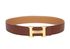 Your Hermès H Buckle Belt, &pound;410, Accessories, Brown, Leather, Front view