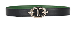 Hermes Chaine D'Ancre Reversible Belt,Lthr,Green/Navy,76CM,(W)(1993),DB,2*