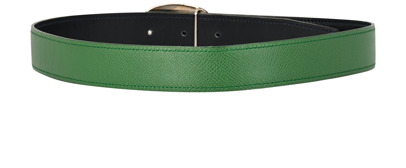 Hermes Chaine D'Ancre Reversible Belt, &pound;275, Accessories, Green/Navy, Leather, Other view