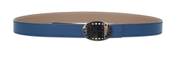 Hermes Reversible Buckle Belt,Leather,Taupe/Blue,[N](2010),Sz85,B,2*