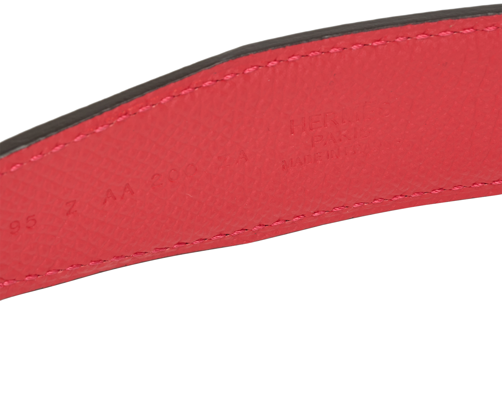 Hermes Au Carre Belt Red Hermes Swift Epsom 32mm Au Carre H Belt 90 Rouge H Rouge  main image 3