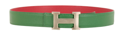 Hermes Reversible Belt, &pound;395, Accessories, Green/Red, Leather, Front view