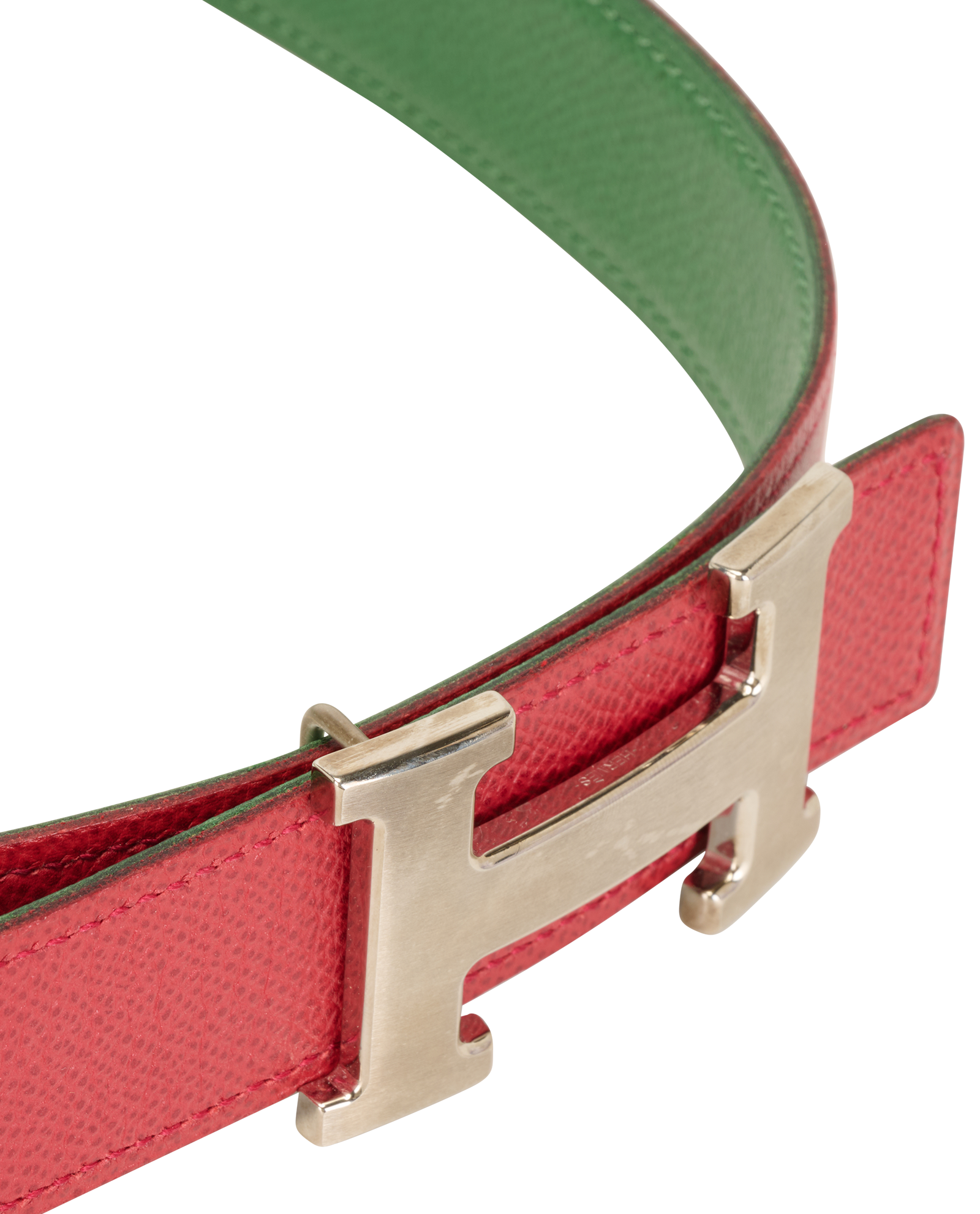 Hermes Reversible Belt, &pound;395, Accessories, Green/Red, Leather, Other view