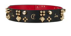 Christian Louboutin Carasky Belt, Leather, Black, 80CM, B/DB, 3*