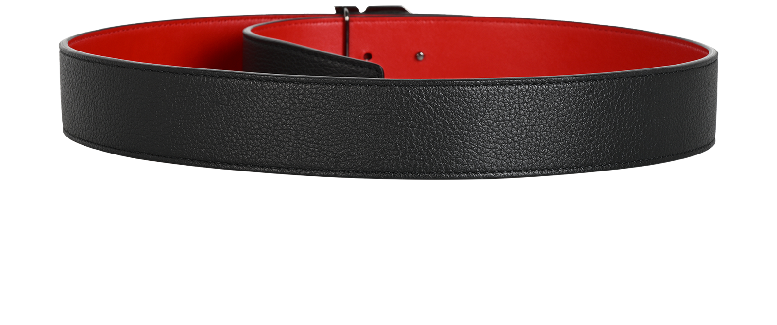 Christian Louboutin CL Reversible Belt, &pound;250, Accessories, Black/Red, Leather, Back view