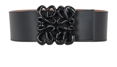 Loewe Anagram Waist Belt, &pound;250, Accessories, Black, Leather, Front view