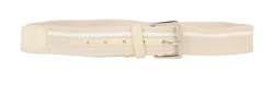Loro Piana Belt, Leather/Cotton, Cream, 100cm, MII, 3*