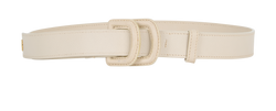Loro Piana Double Buckle Belt, Leather, Beige, MII, 85 CM, 3*