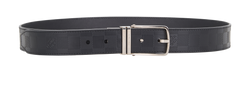 Louis Vuitton Damier Reversible Belt, Leather, Black, 100cm, 3*