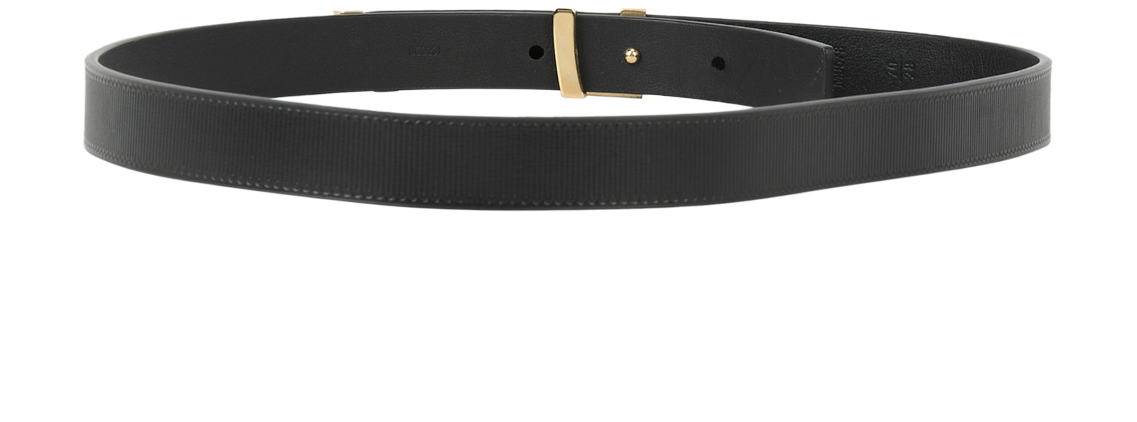 Louis Vuitton Thin Logo Belt, &pound;190, Accessories, Black, Leather, Back view