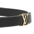 Louis Vuitton Thin Logo Belt, &pound;190, Accessories, Black, Leather, Other view