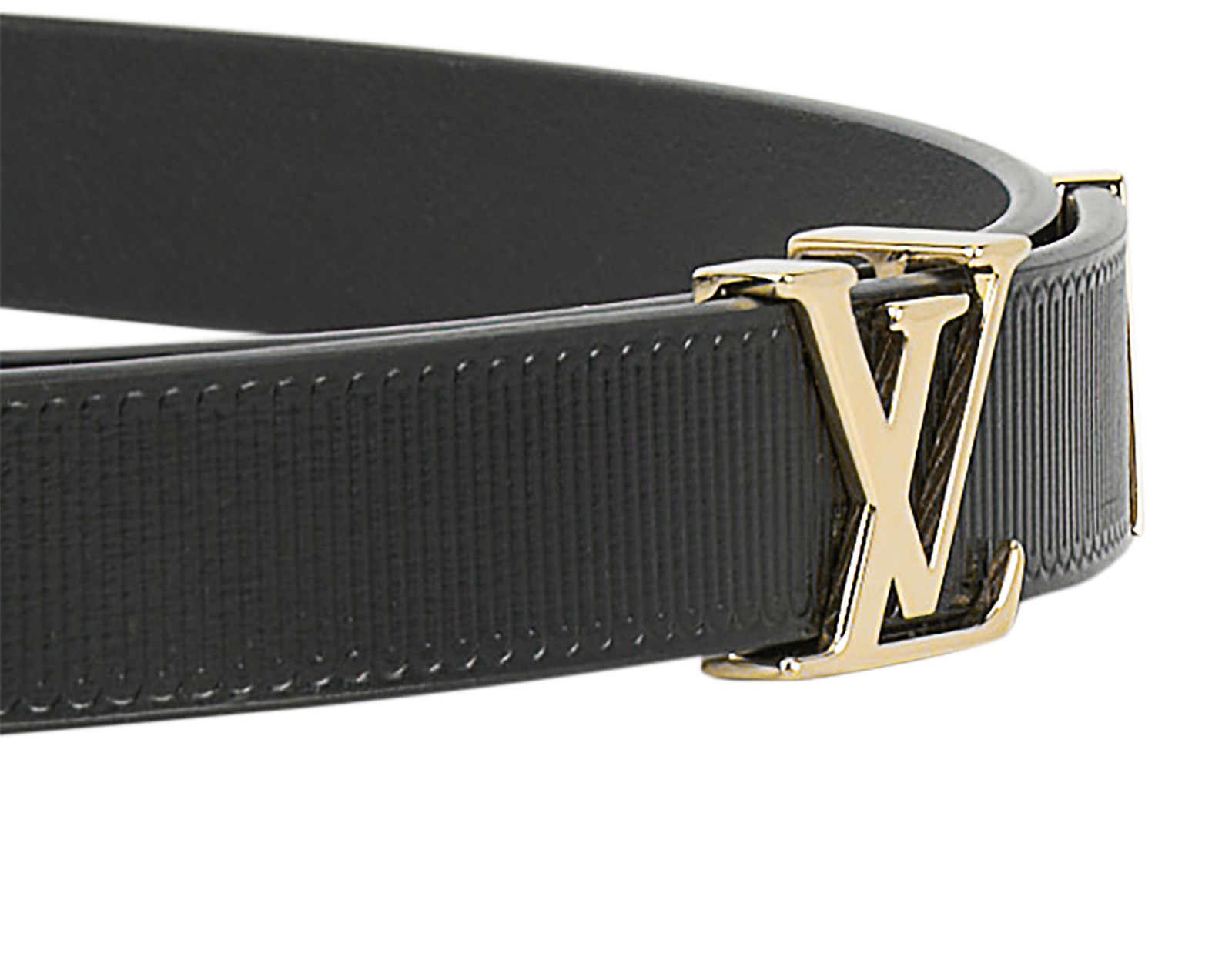 Louis Vuitton Thin Logo Belt, &pound;190, Accessories, Black, Leather, Other view