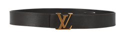Louis Vuitton Initials Belt, Leather, Brown, 90cm, MIS, 1*