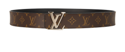 Louis Vuitton Reversible Belt, Leather, Black/Mono, DB/B, 3*