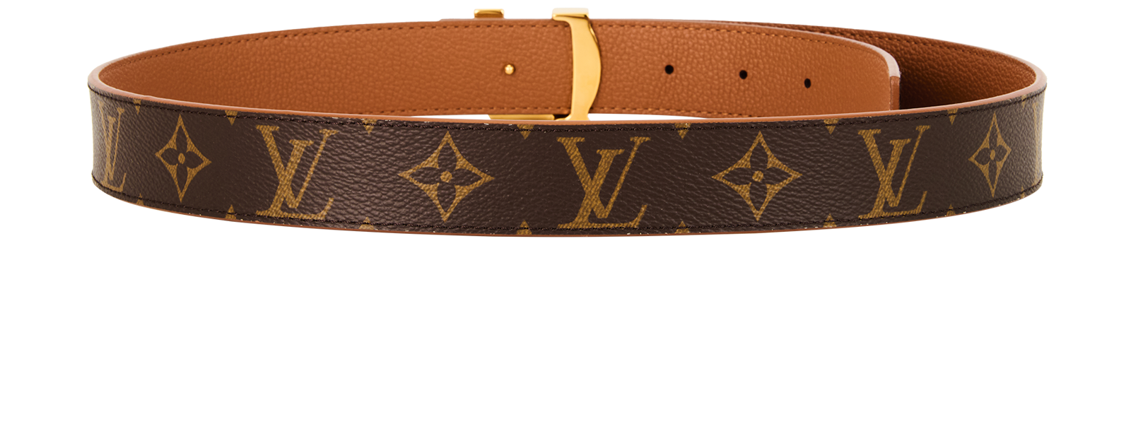 Louis Vuitton Initials Reversible Belt, &pound;250, Accessories, Brown/Tan, Canvas/Leather, Back view