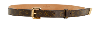 Louis Vuitton Square Buckle Thin Belt, &pound;220, Accessories, Brown, Canvas, Front view