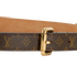 Louis Vuitton Square Buckle Thin Belt, &pound;220, Accessories, Brown, Canvas, Other view