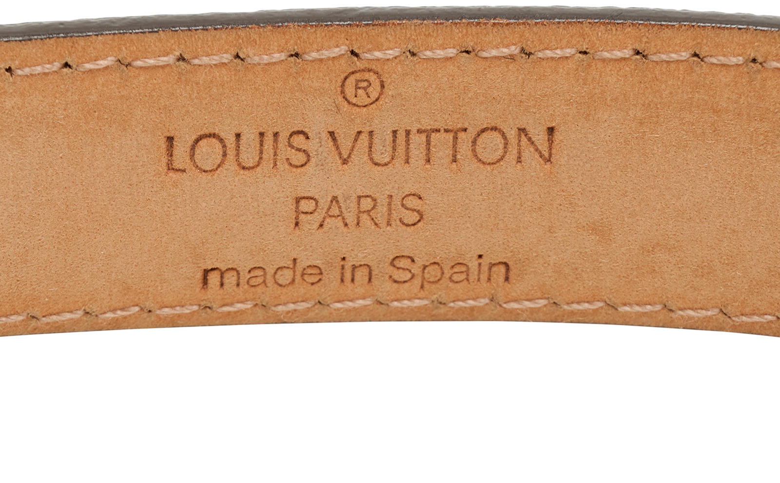 Louis Vuitton Square Buckle Thin Belt, &pound;220, Accessories, Brown, Canvas, Other view