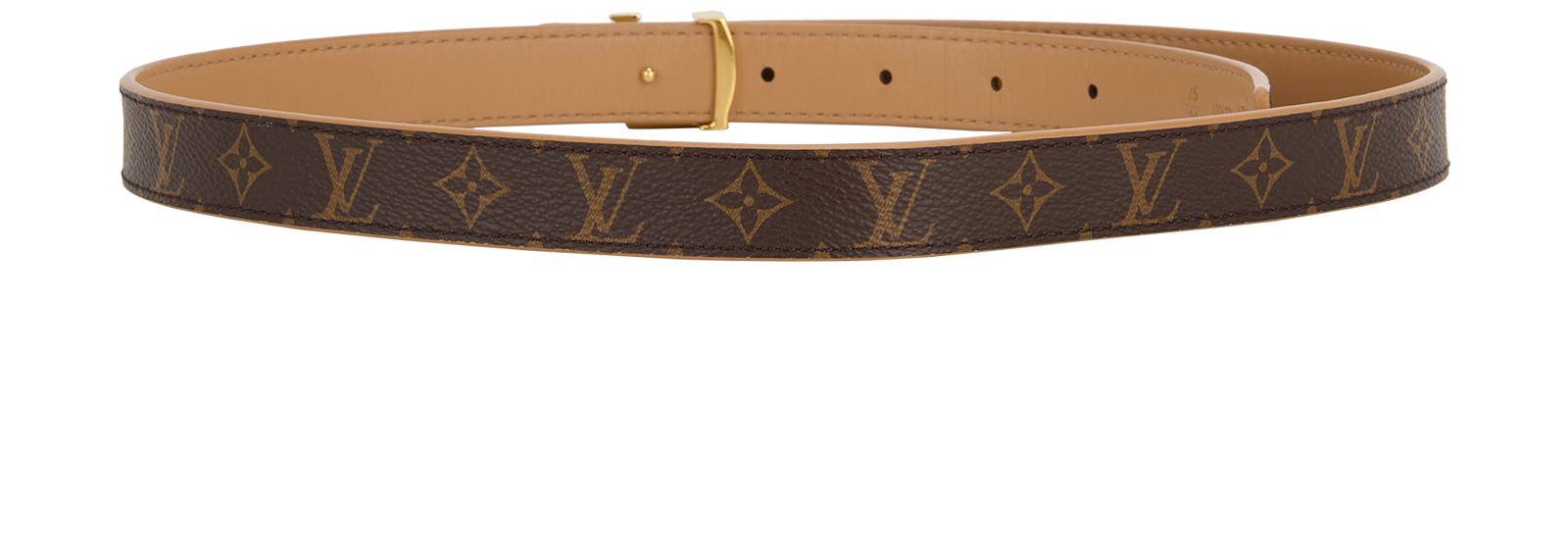 Louis Vuitton Initiales Reversible Belt, &pound;180, Accessories, Beige/Brown, Canvas, Back view