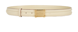 Louis Vuitton Logo Belt, Leather, Cream/Red, 85cm, MIS, 2*