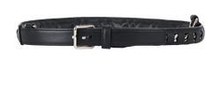 Alexander McQueen Inserted Chain Belt, Leather, Black, 501523, Sz65, 3*