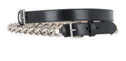 Alexander McQueen Double Belt, Leather, Black, 501523, Sz70, 3*