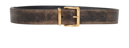 Miu Miu Vintage Effect Belt, &pound;250, Accessories, Brown, Leather, Front view