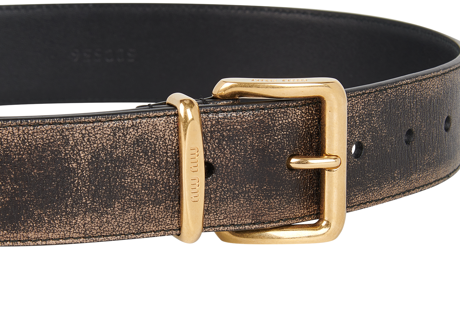 Miu Miu Vintage Effect Belt, &pound;250, Accessories, Brown, Leather, Other view