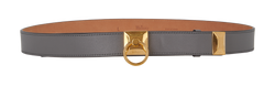 Mulberry Iris Belt, Leather, Grey, Sz L, MIT, 3*