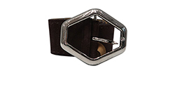 Prada Hexagon Buckle Belt, Suede, Brown, 80cm, 1c2427, 1* (10)