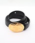 Prada Gold Plaque Belt, front view