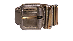 Prada Glitter Belt, Leather, Gold, 85/34, 2*
