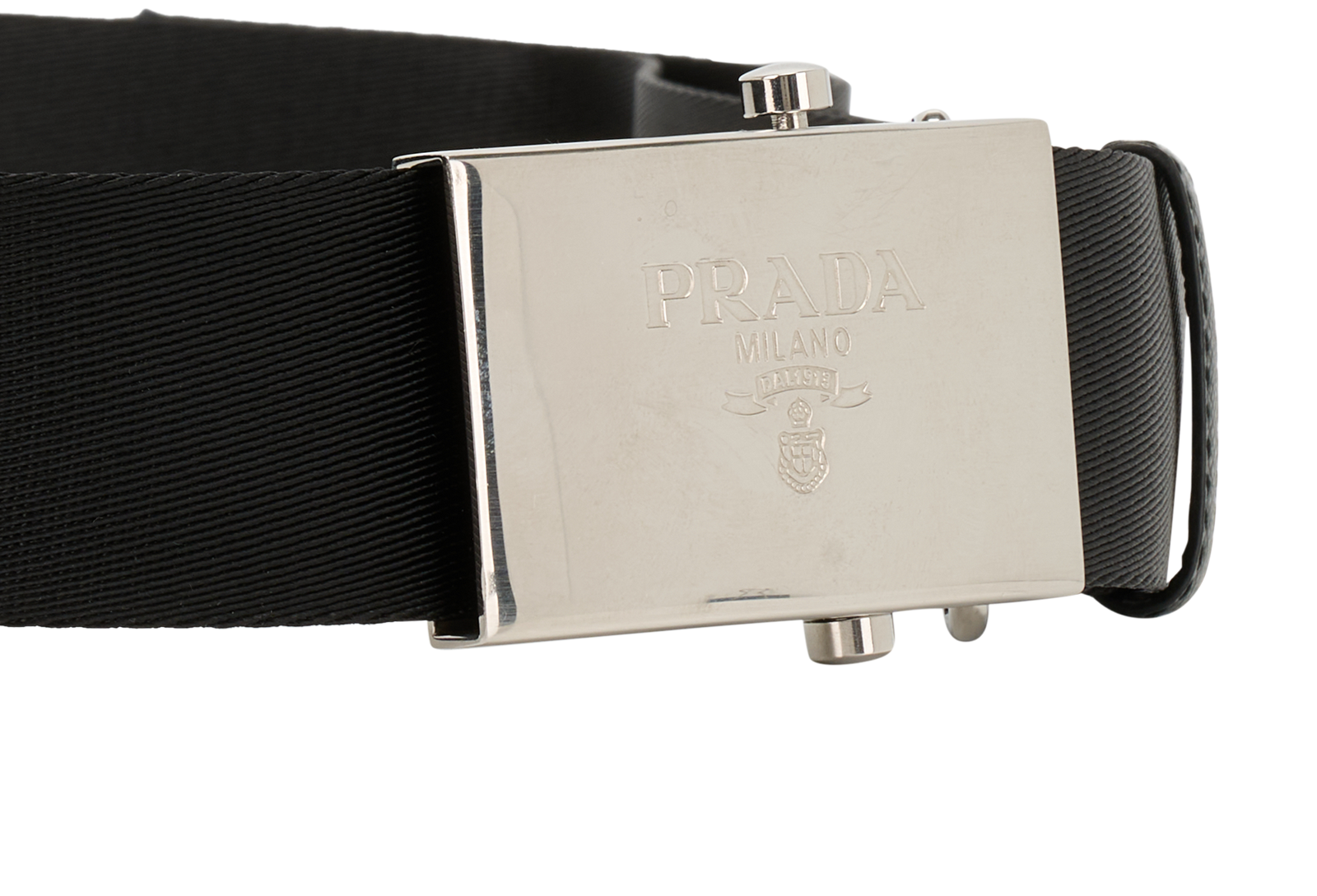 Prada Buckle, &pound;150, Accessories, Black/Silver, Fabric, Other view