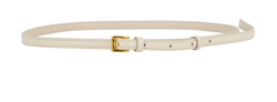 Prada Thin Belt, Saffiano Leather, White, 70cm, MII, 2*