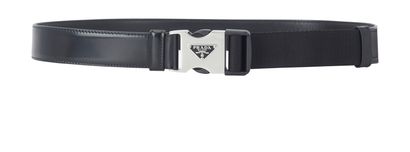 Prada Logo Buckle Belt, front view